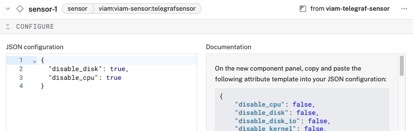 Configure a component.